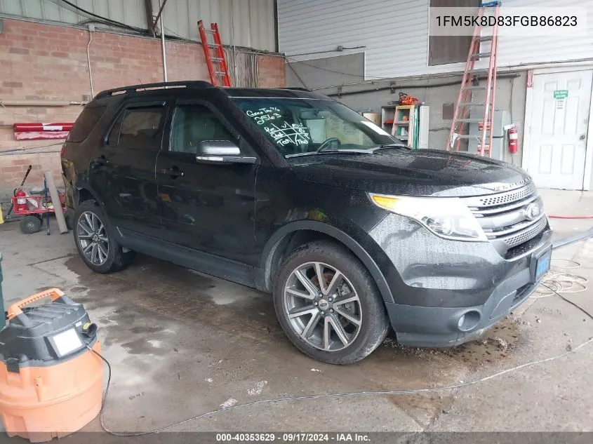 2015 Ford Explorer Xlt VIN: 1FM5K8D83FGB86823 Lot: 40353629