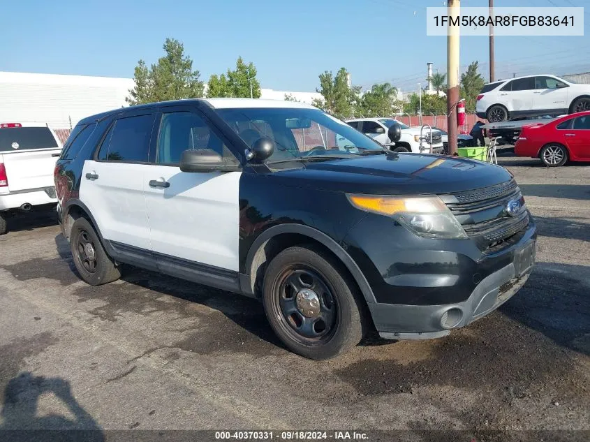 1FM5K8AR8FGB83641 2015 Ford Explorer Police Interceptor