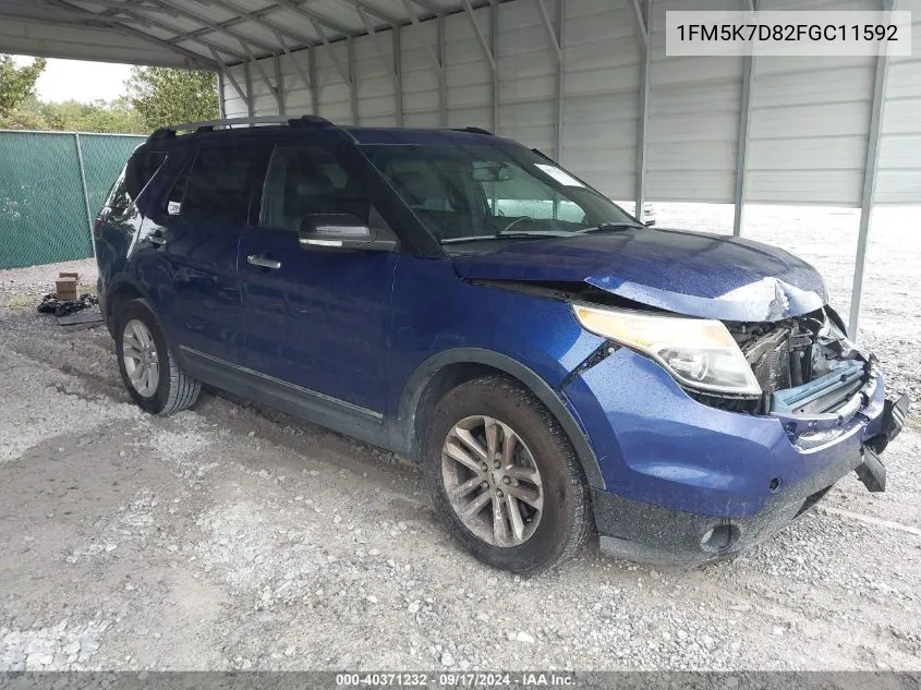 1FM5K7D82FGC11592 2015 Ford Explorer Xlt