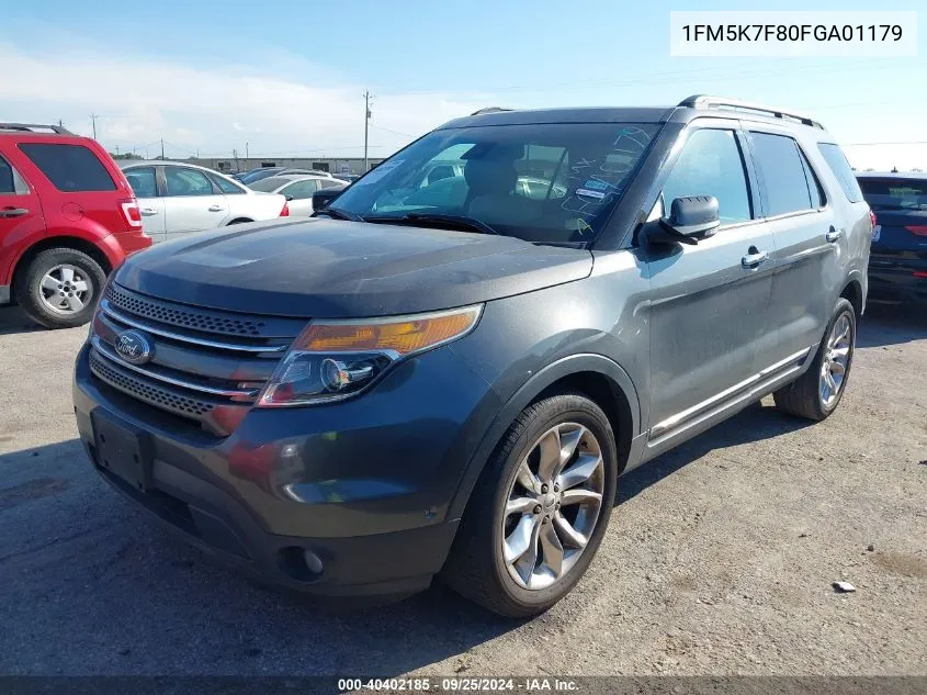 1FM5K7F80FGA01179 2015 Ford Explorer Limited