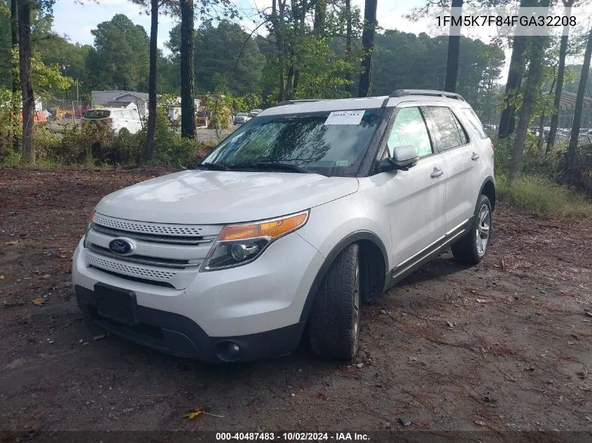 2015 Ford Explorer Limited VIN: 1FM5K7F84FGA32208 Lot: 40487483