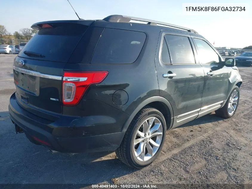 2015 Ford Explorer Limited VIN: 1FM5K8F86FGA32734 Lot: 40491403