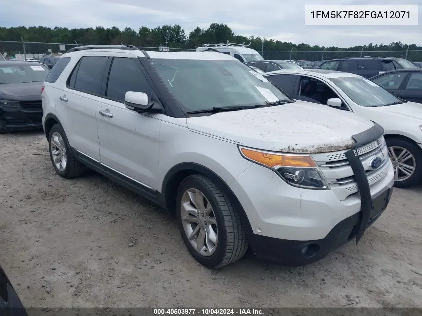 2015 Ford Explorer Limited VIN: 1FM5K7F82FGA12071 Lot: 40503977