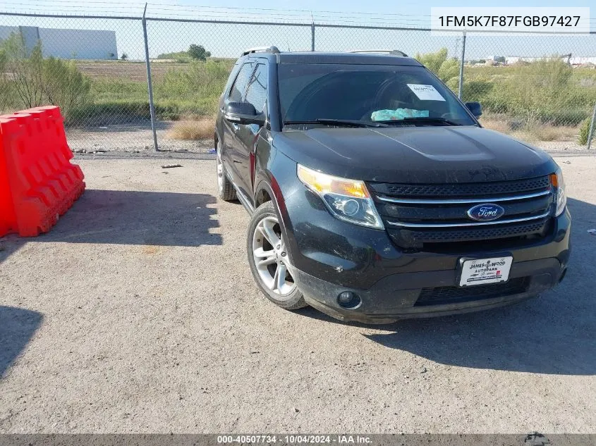 2015 Ford Explorer Limited VIN: 1FM5K7F87FGB97427 Lot: 40507734