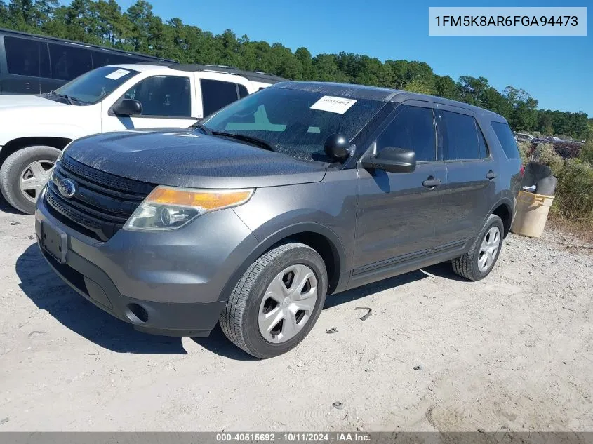 2015 Ford Explorer Police Interceptor VIN: 1FM5K8AR6FGA94473 Lot: 40515692