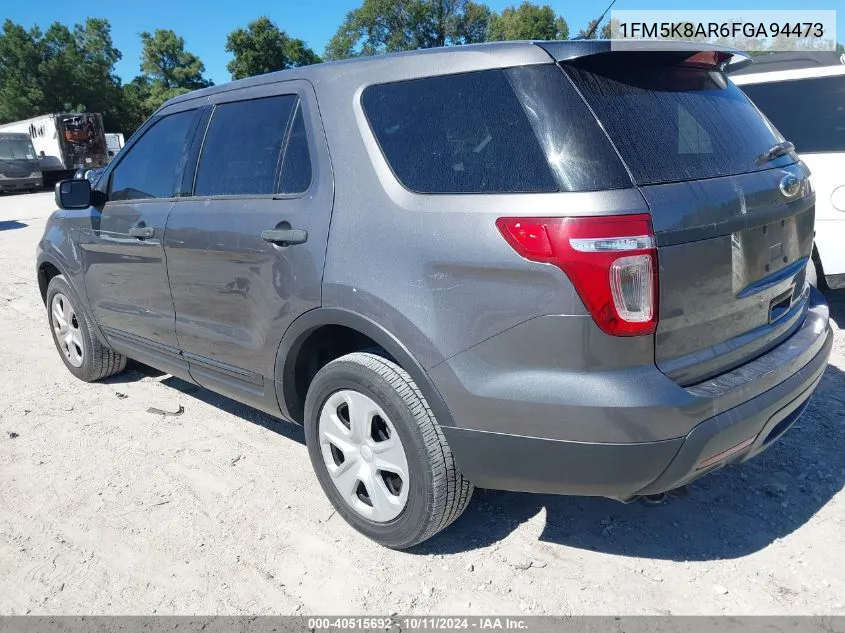 2015 Ford Explorer Police Interceptor VIN: 1FM5K8AR6FGA94473 Lot: 40515692