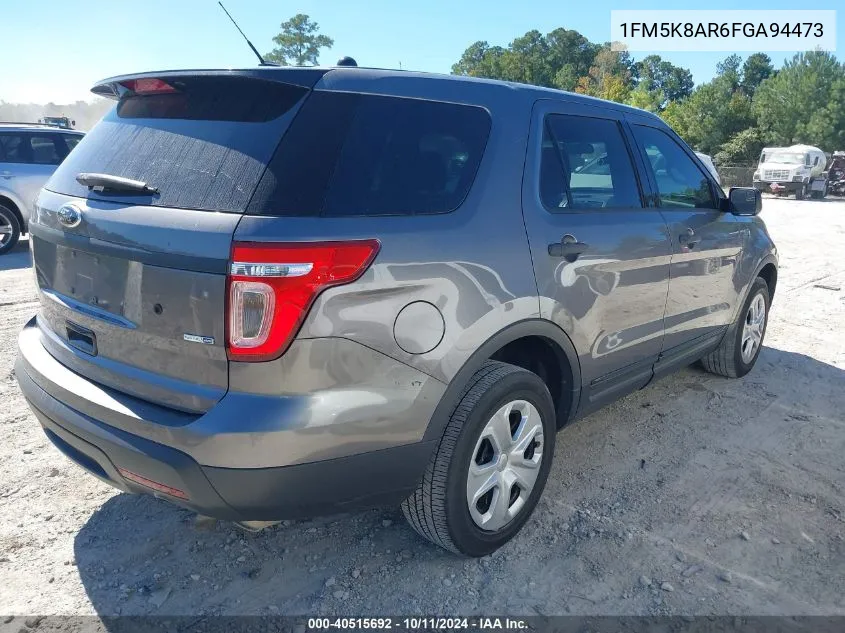 2015 Ford Explorer Police Interceptor VIN: 1FM5K8AR6FGA94473 Lot: 40515692