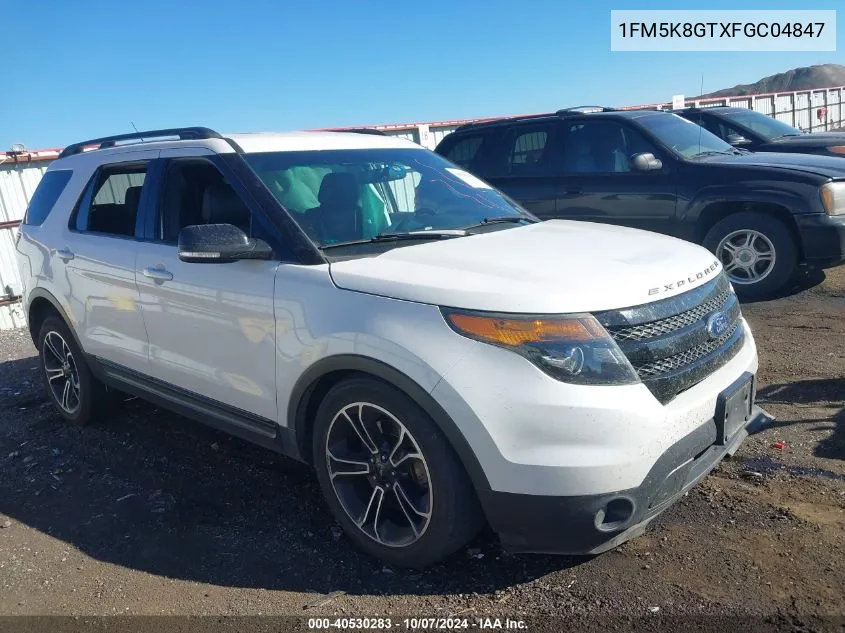 2015 Ford Explorer Sport VIN: 1FM5K8GTXFGC04847 Lot: 40530283