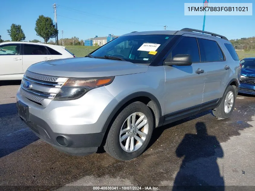 2015 Ford Explorer VIN: 1FM5K7B83FGB11021 Lot: 40530341