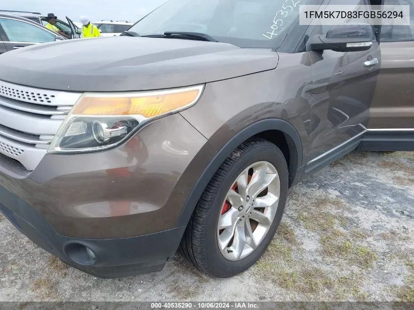 2015 Ford Explorer Xlt VIN: 1FM5K7D83FGB56294 Lot: 40535290