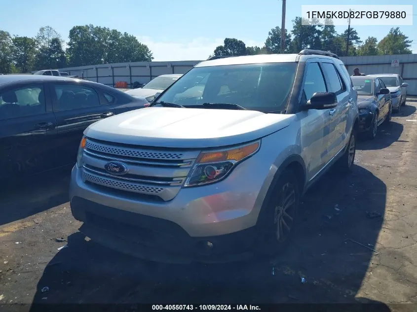 2015 Ford Explorer Xlt VIN: 1FM5K8D82FGB79880 Lot: 40550743