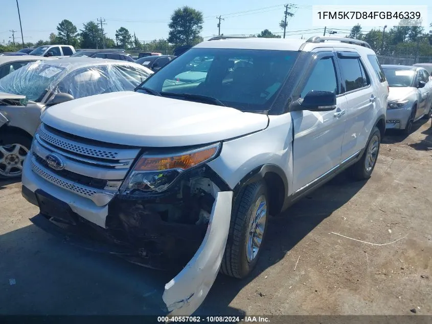 2015 Ford Explorer Xlt VIN: 1FM5K7D84FGB46339 Lot: 40557062