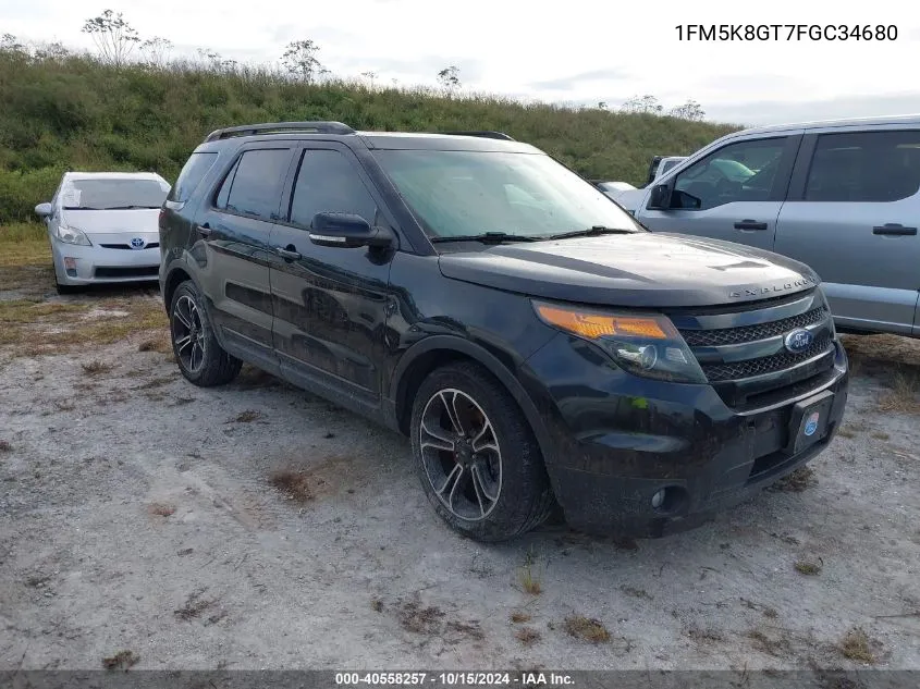 2015 Ford Explorer Sport VIN: 1FM5K8GT7FGC34680 Lot: 40558257