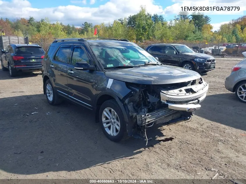 1FM5K8D81FGA78779 2015 Ford Explorer Xlt