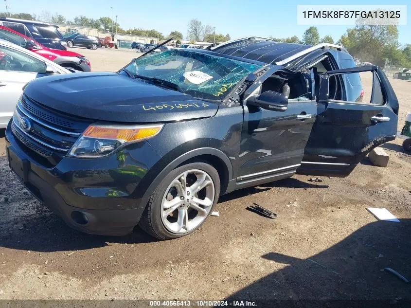 2015 Ford Explorer Limited VIN: 1FM5K8F87FGA13125 Lot: 40565413