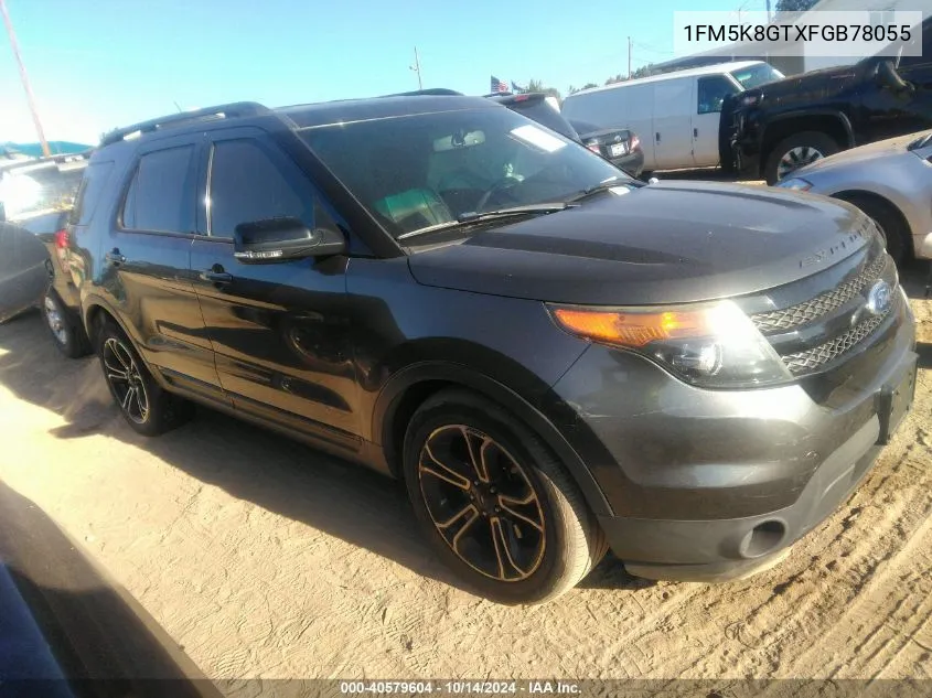 2015 Ford Explorer Sport VIN: 1FM5K8GTXFGB78055 Lot: 40579604