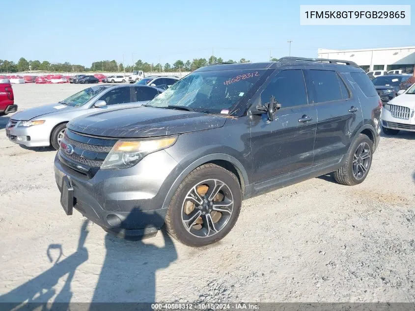 2015 Ford Explorer Sport VIN: 1FM5K8GT9FGB29865 Lot: 40588312