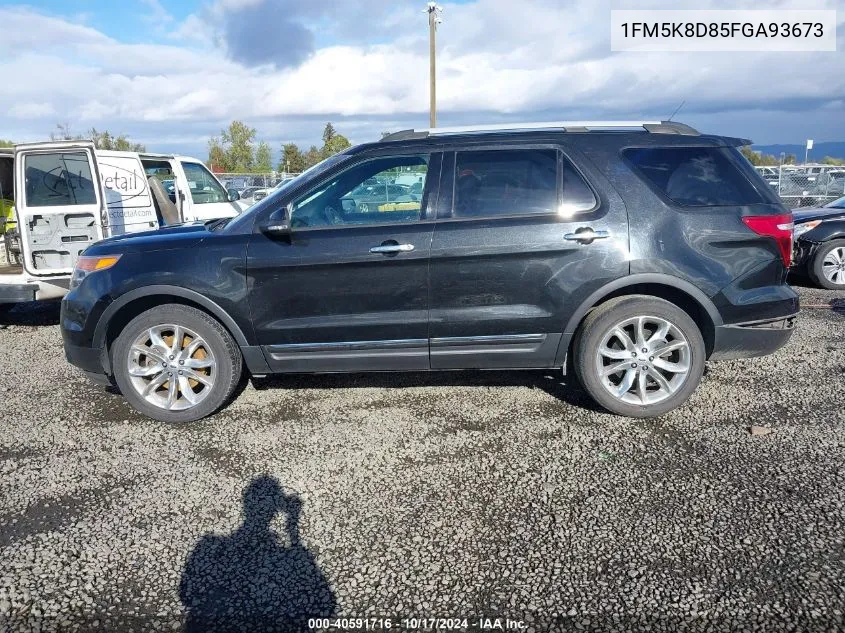 2015 Ford Explorer Xlt VIN: 1FM5K8D85FGA93673 Lot: 40591716