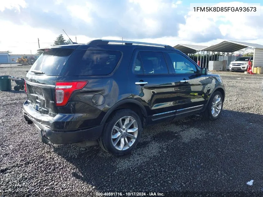 2015 Ford Explorer Xlt VIN: 1FM5K8D85FGA93673 Lot: 40591716