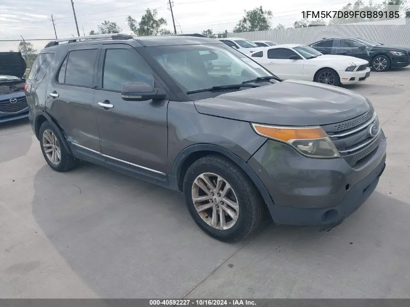 2015 Ford Explorer Xlt VIN: 1FM5K7D89FGB89185 Lot: 40592227