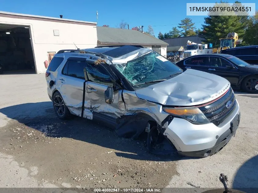 2015 Ford Explorer Sport VIN: 1FM5K8GT9FGA24551 Lot: 40592947