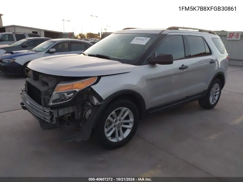 2015 Ford Explorer VIN: 1FM5K7B8XFGB30861 Lot: 40607272