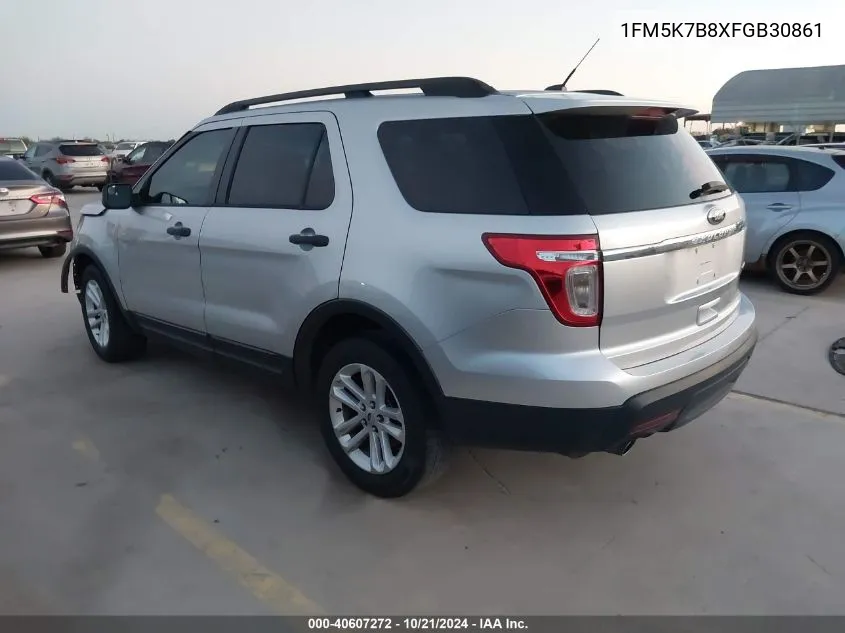 2015 Ford Explorer VIN: 1FM5K7B8XFGB30861 Lot: 40607272