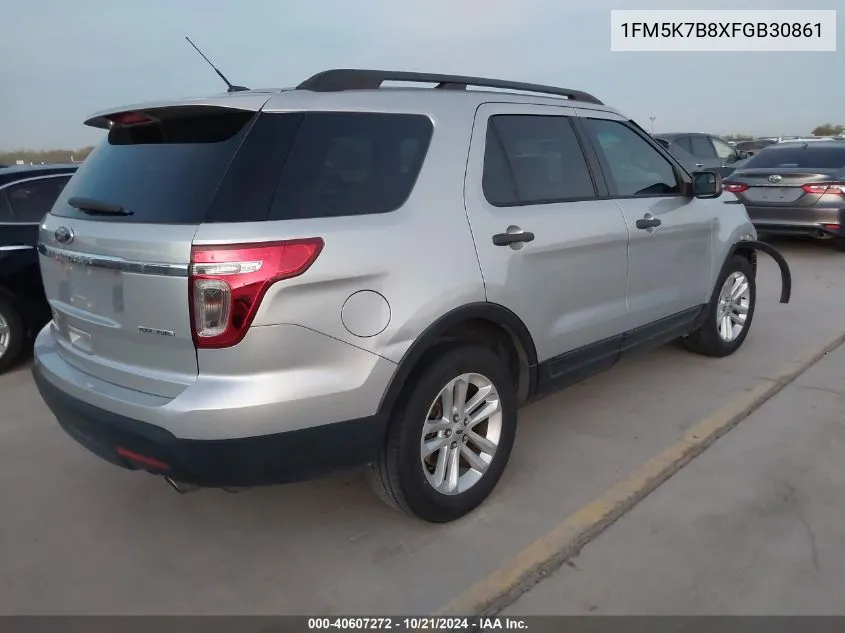 2015 Ford Explorer VIN: 1FM5K7B8XFGB30861 Lot: 40607272