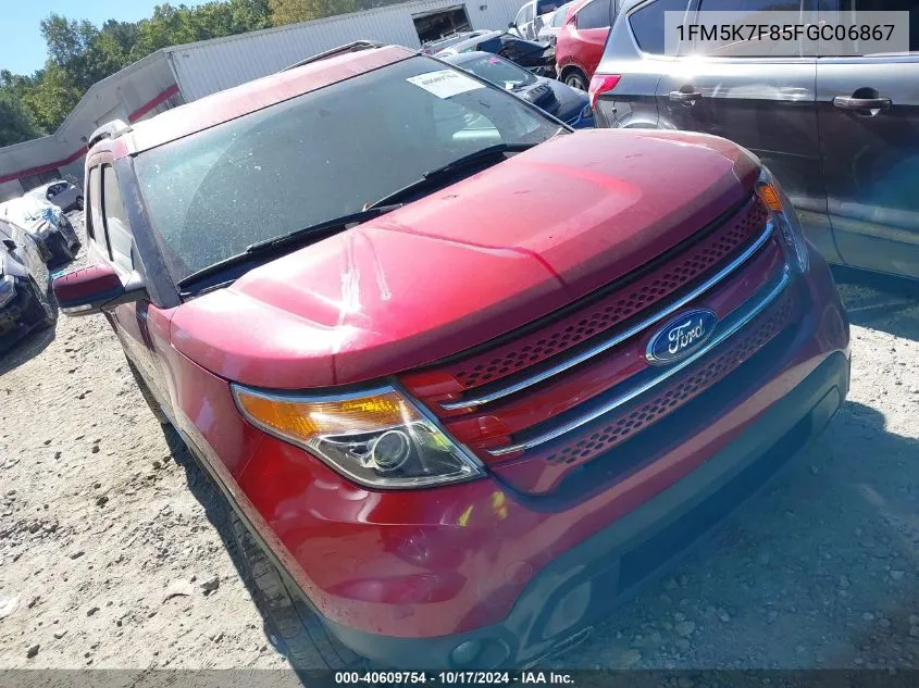 2015 Ford Explorer Limited VIN: 1FM5K7F85FGC06867 Lot: 40609754