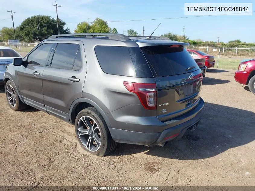 2015 Ford Explorer Sport VIN: 1FM5K8GT4FGC48844 Lot: 40611931