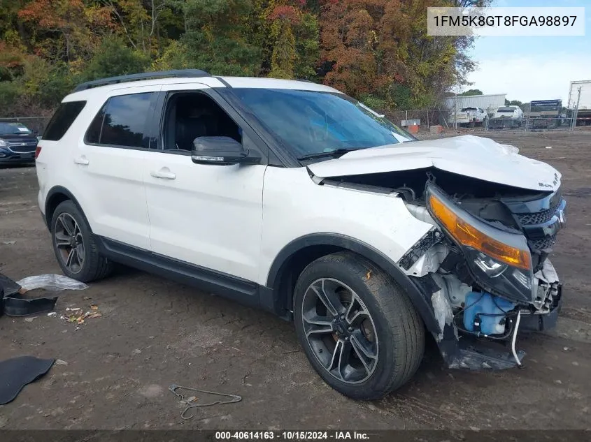 2015 Ford Explorer Sport VIN: 1FM5K8GT8FGA98897 Lot: 40614163