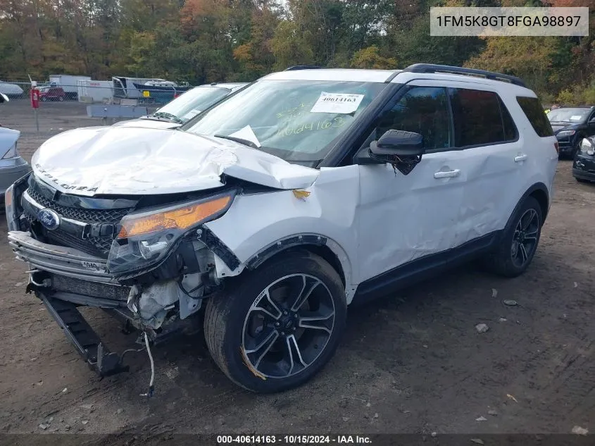 2015 Ford Explorer Sport VIN: 1FM5K8GT8FGA98897 Lot: 40614163