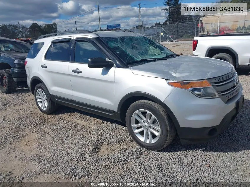 2015 Ford Explorer VIN: 1FM5K8B88FGA81830 Lot: 40616855