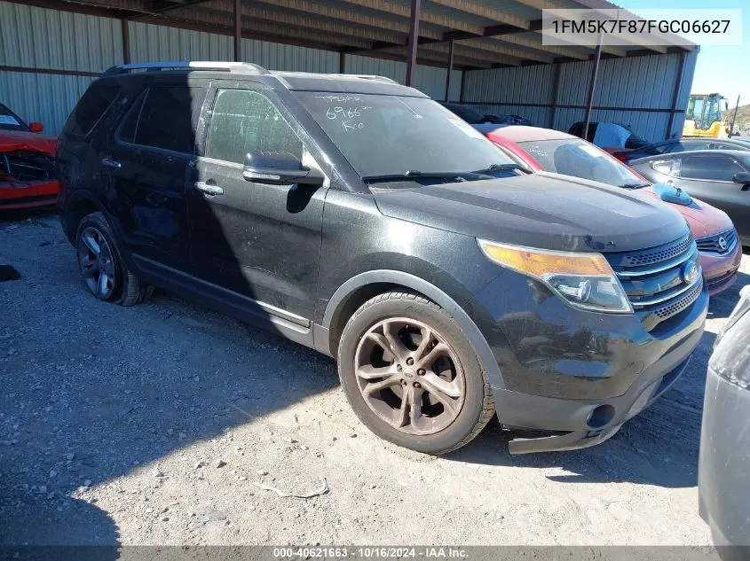 2015 Ford Explorer Limited VIN: 1FM5K7F87FGC06627 Lot: 40621663