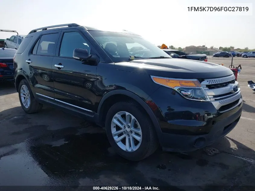 2015 Ford Explorer Xlt VIN: 1FM5K7D96FGC27819 Lot: 40629226