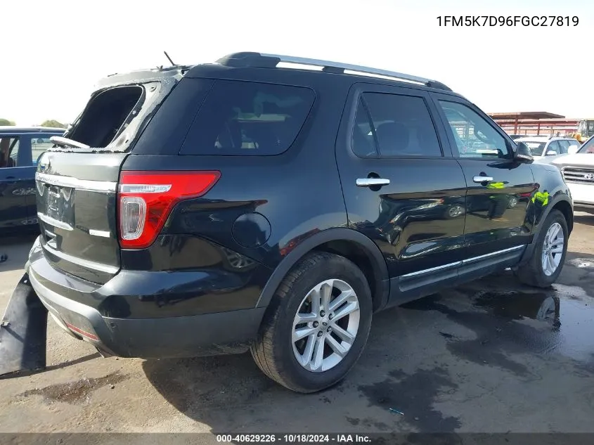 2015 Ford Explorer Xlt VIN: 1FM5K7D96FGC27819 Lot: 40629226