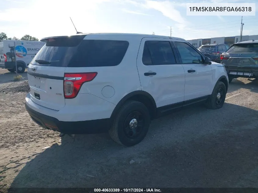 2015 Ford Explorer Police Interceptor VIN: 1FM5K8AR8FGA66318 Lot: 40633389