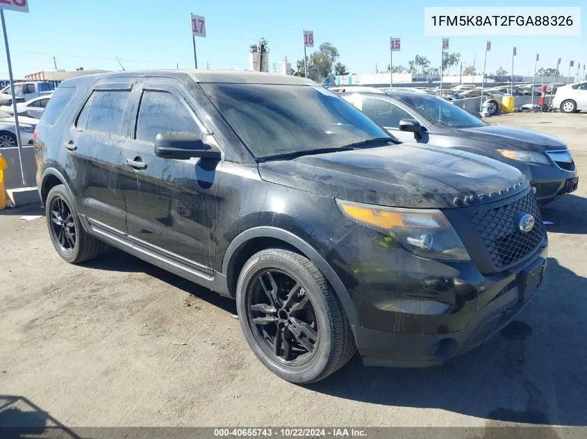 2015 Ford Utility Police Interceptor VIN: 1FM5K8AT2FGA88326 Lot: 40655743