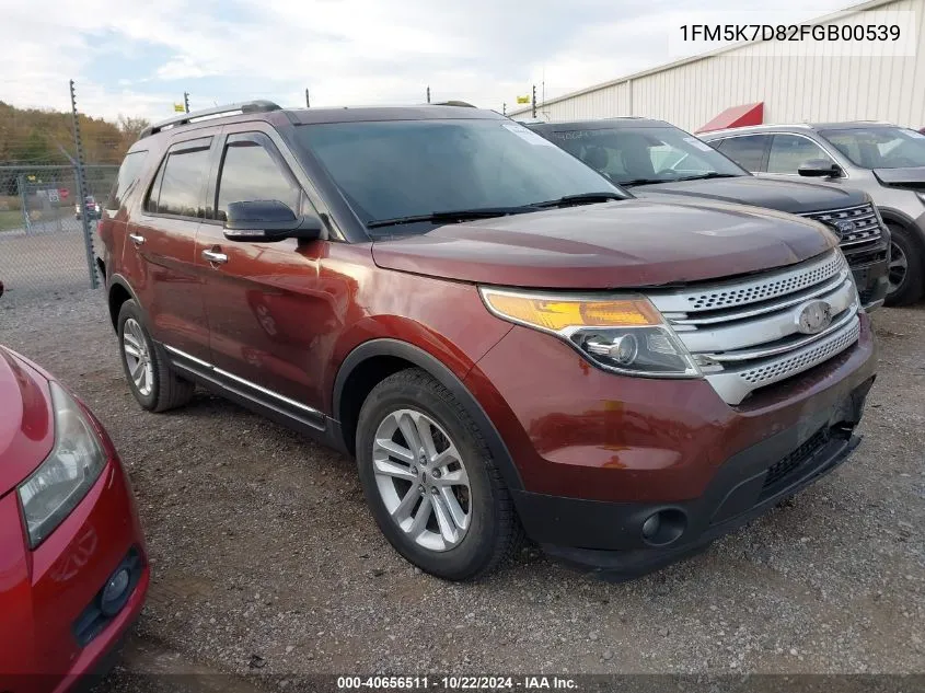 2015 Ford Explorer Xlt VIN: 1FM5K7D82FGB00539 Lot: 40656511