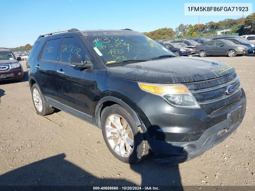 2015 Ford Explorer Limited VIN: 1FM5K8F86FGA71923 Lot: 40659860