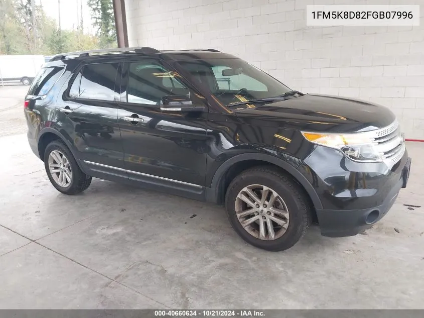 2015 Ford Explorer Xlt VIN: 1FM5K8D82FGB07996 Lot: 40660634