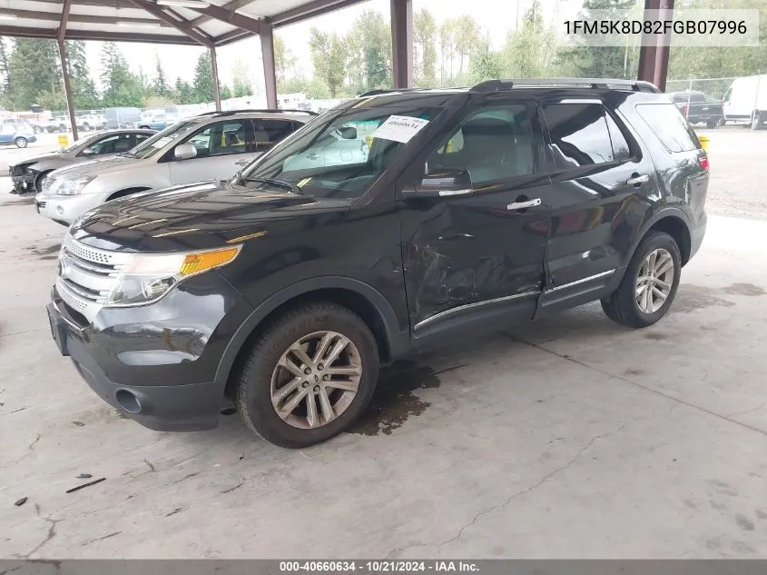 2015 Ford Explorer Xlt VIN: 1FM5K8D82FGB07996 Lot: 40660634