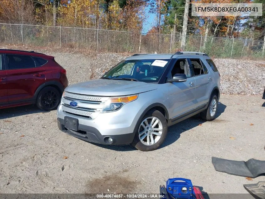 2015 Ford Explorer Xlt VIN: 1FM5K8D8XFGA00341 Lot: 40674857