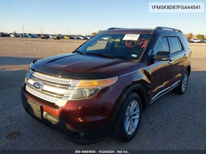 2015 Ford Explorer Xlt VIN: 1FM5K8D87FGA44541 Lot: 40684008