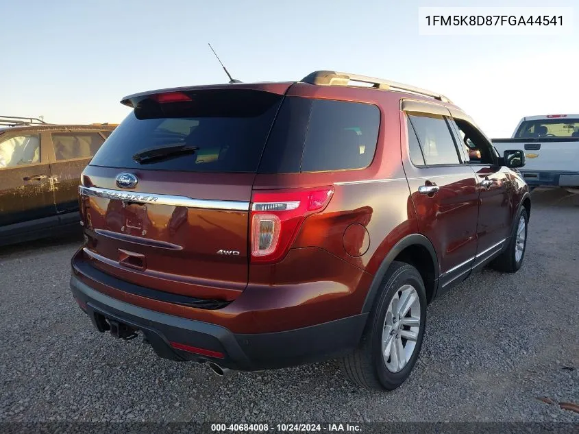 2015 Ford Explorer Xlt VIN: 1FM5K8D87FGA44541 Lot: 40684008