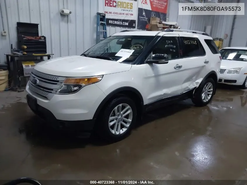 2015 Ford Explorer Xlt VIN: 1FM5K8D80FGA95573 Lot: 40723368