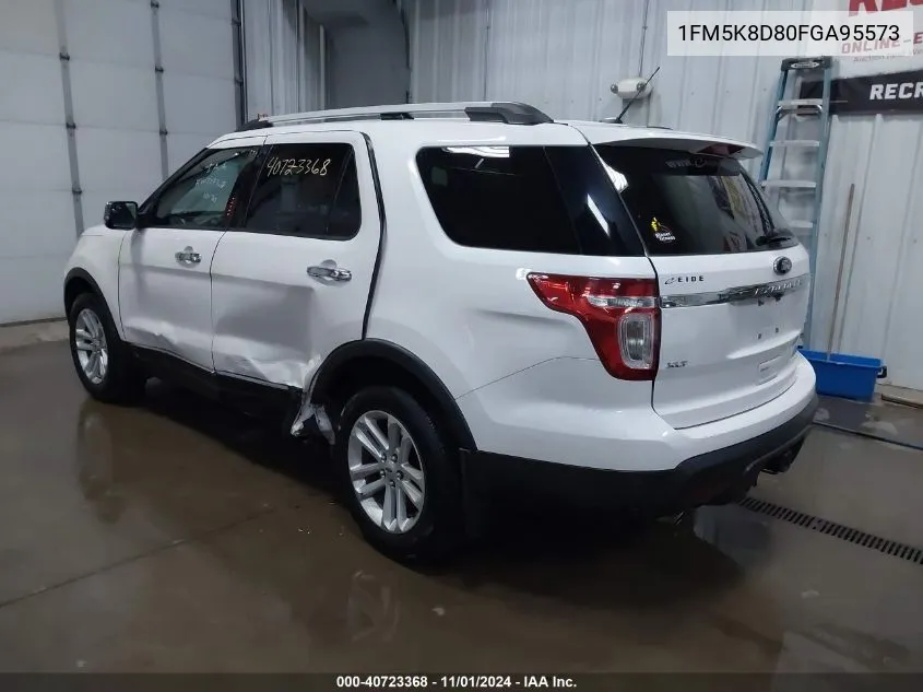 2015 Ford Explorer Xlt VIN: 1FM5K8D80FGA95573 Lot: 40723368