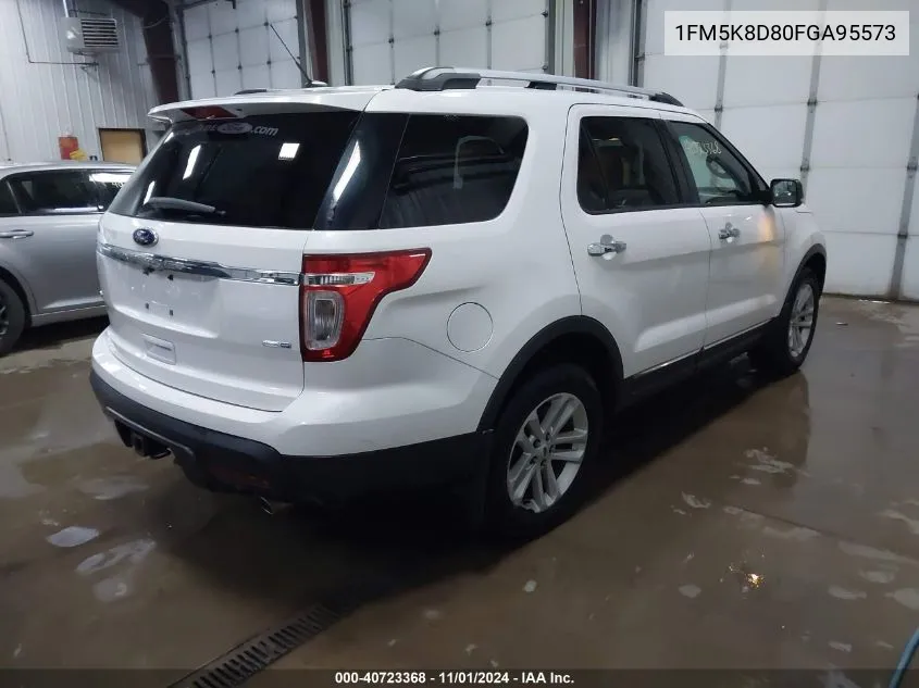 2015 Ford Explorer Xlt VIN: 1FM5K8D80FGA95573 Lot: 40723368