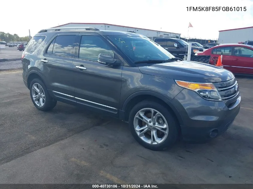 2015 Ford Explorer Limited VIN: 1FM5K8F85FGB61015 Lot: 40730186