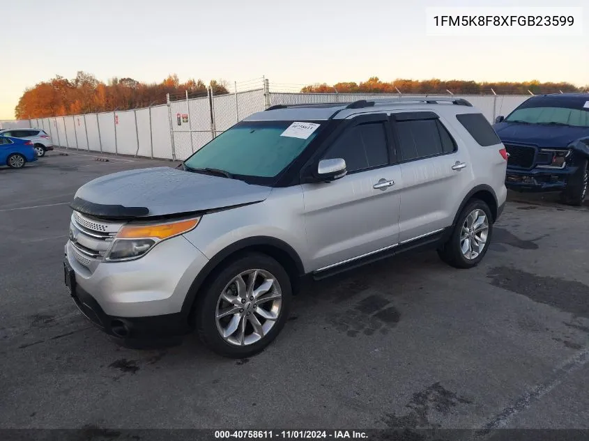 1FM5K8F8XFGB23599 2015 Ford Explorer Limited